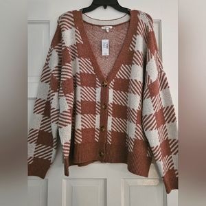 Maurices Women's Checkered Cardigan